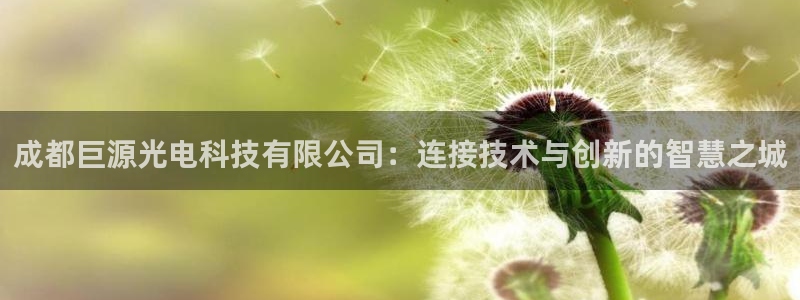 成都巨源光电科技有限公司：连接技术与创新的智慧之城