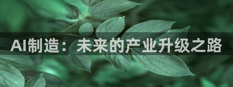 AI制造：未来的产业升级之路